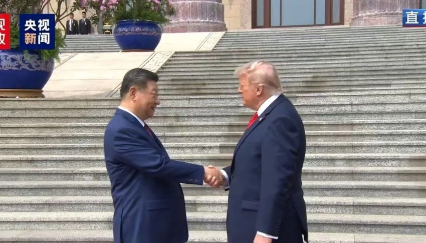 Balai Besar Rakyat Jadi Saksi Presiden Xi Sambut Donald Trump