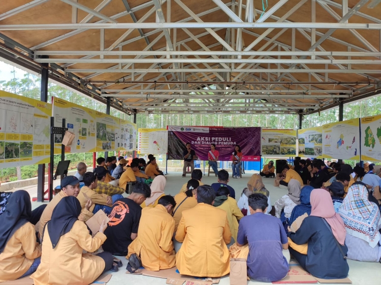 Otorita IKN Bareng Mahasiswa Unmul Bersih-Bersih Di Titik Nol