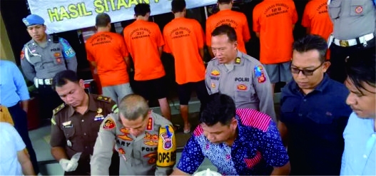 Polresta Samarinda musnahkan barang bukti tiga kilogram sabu.